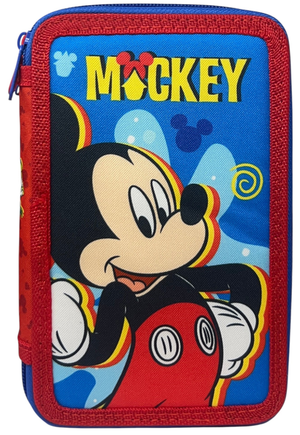 Astuccio 3 Zip Scuola Topolino DISNEY Multiscomparto Portacolori Giotto - 564796