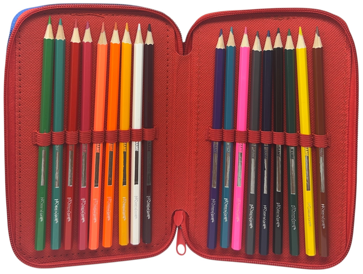Astuccio 3 Zip Scuola Topolino DISNEY Multiscomparto Portacolori Giotto - 564796