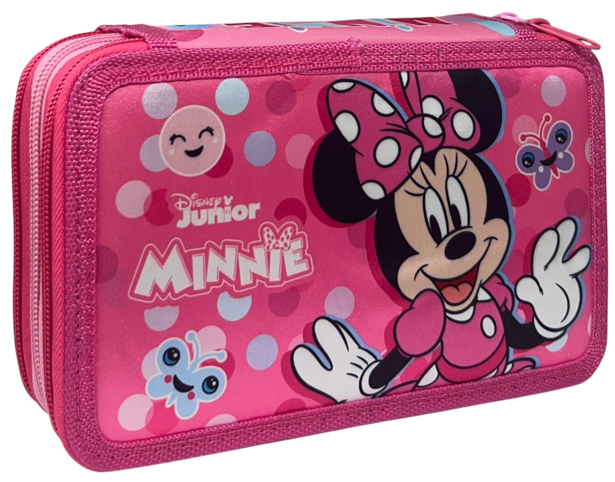 Astuccio 3 Zip Scuola Minnie Mouse DISNEY Multiscomparto Portacolori Giotto - 564798