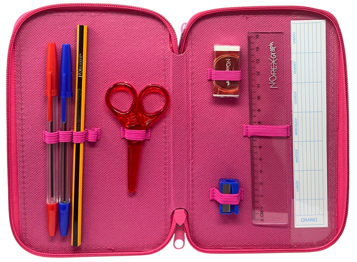 Astuccio 3 Zip Scuola Minnie Mouse DISNEY Multiscomparto Portacolori Giotto - 564798