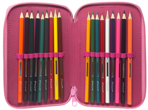 Astuccio 3 Zip Scuola Minnie Mouse DISNEY Multiscomparto Portacolori Giotto - 564798
