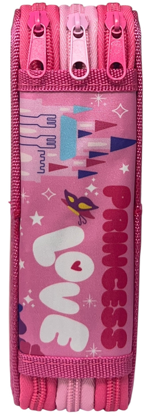 Astuccio 3 Zip Scuola Principesse DISNEY Multiscomparto Portacolori Giotto - 564799