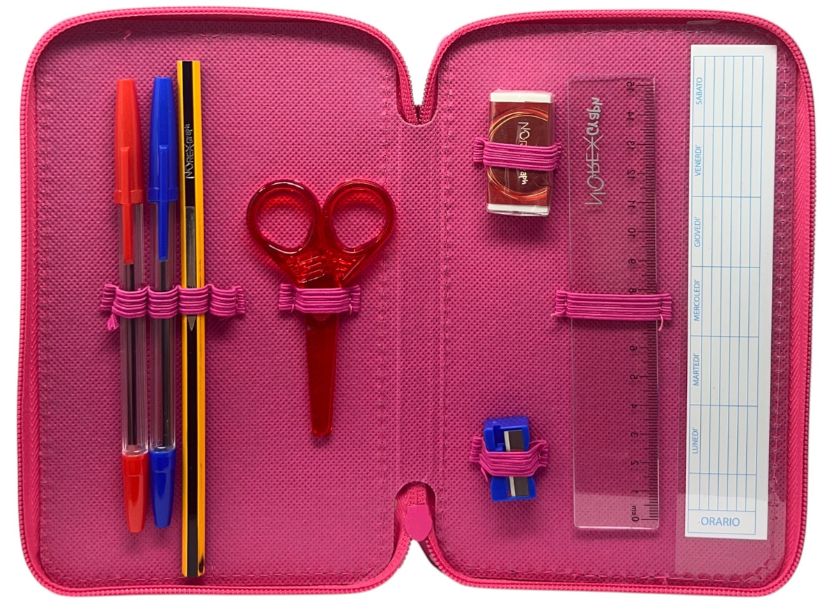 Astuccio 3 Zip Scuola Principesse DISNEY Multiscomparto Portacolori Giotto - 564799
