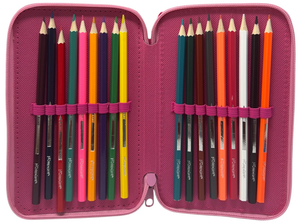 Astuccio 3 Zip Scuola Principesse DISNEY Multiscomparto Portacolori Giotto - 564799