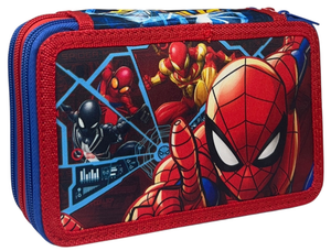 Astuccio 3 Zip Scuola Spiderman MARVEL Multiscomparto Portacolori Giotto - 508509