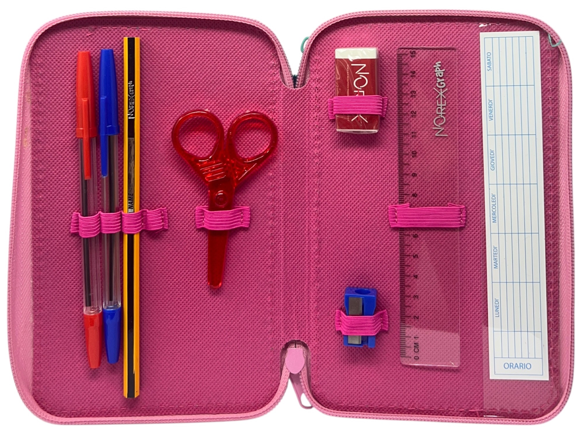 Astuccio 3 Zip Scuola Stitch e Angel DISNEY Multiscomparto Portacolori Giotto - 564801