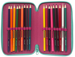 Astuccio 3 Zip Scuola Stitch e Angel DISNEY Multiscomparto Portacolori Giotto - 564801
