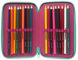 Astuccio 3 Zip Scuola Stitch e Angel DISNEY Multiscomparto Portacolori Giotto - 564801