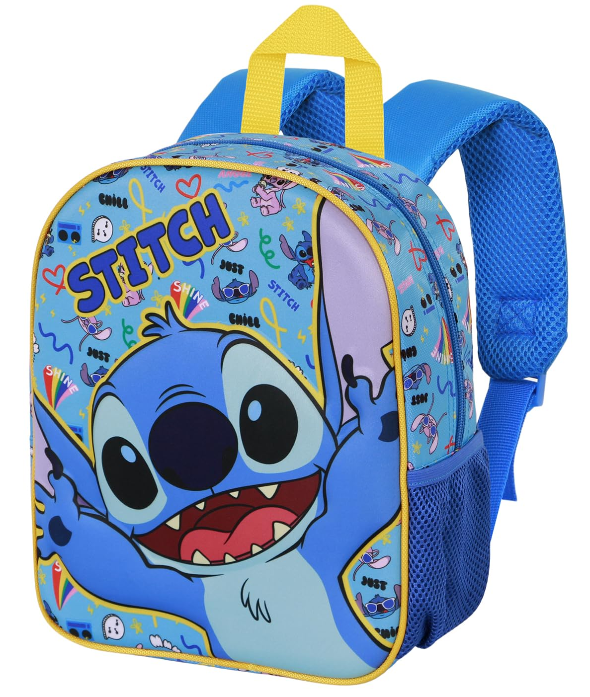 Zaino Asilo 3d Stitch Blu DISNEY Borsa 31 CM per Scuola Materna O Tempo Libero - 07669