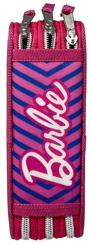 Astuccio Scuola Barbie Multiscomparto 3 Zip Penna Papermate Pennarelli Giotto - 690709