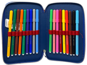 Astuccio Scuola Avengers MARVEL Multiscomparto 3 Zip Penna Papermate Pennarelli Giotto - Av1192