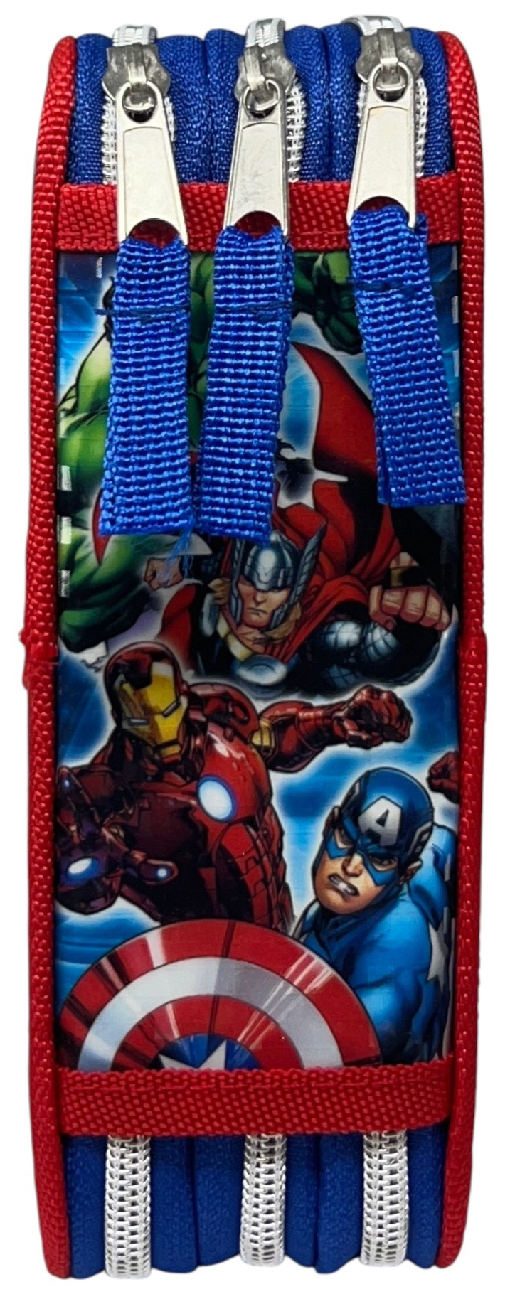 Astuccio Scuola Avengers MARVEL Multiscomparto 3 Zip Penna Papermate Pennarelli Giotto - Av1192