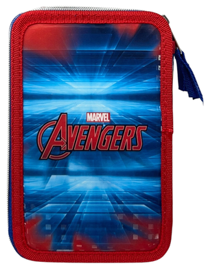 Astuccio Scuola Avengers MARVEL Multiscomparto 3 Zip Penna Papermate Pennarelli Giotto - Av1192