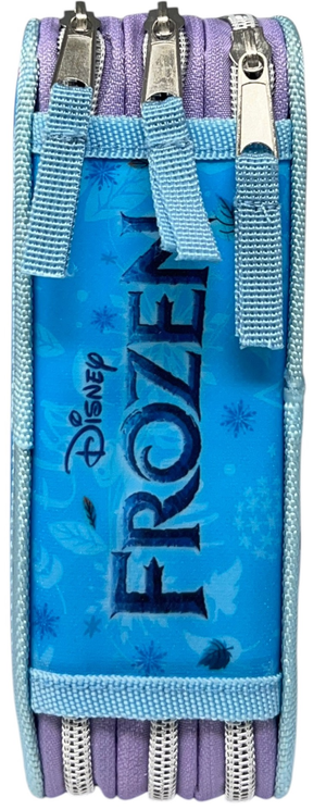 Astuccio Scuola Frozen DISNEY Multiscomparto 3 Zip Penna Papermate Pennarelli Giotto - Fr1192