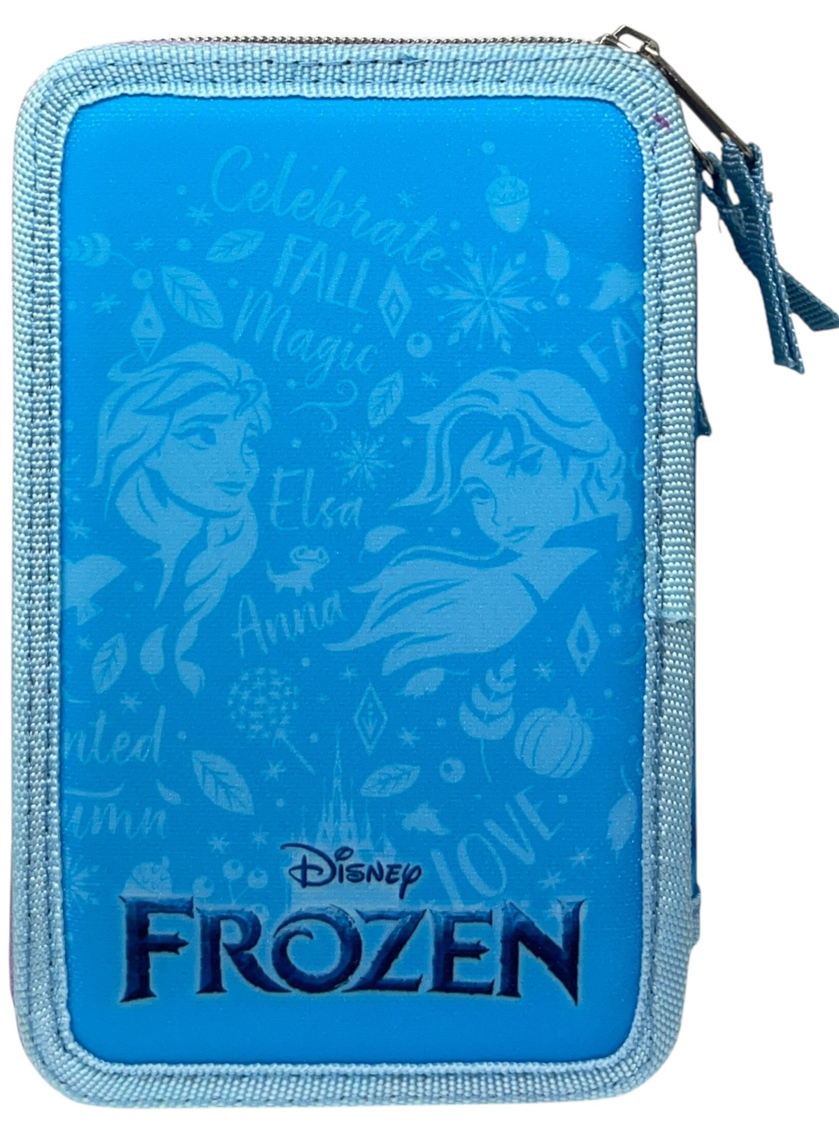 Astuccio Scuola Frozen DISNEY Multiscomparto 3 Zip Penna Papermate Pennarelli Giotto - Fr1192