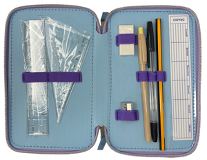 Astuccio Scuola Frozen DISNEY Multiscomparto 3 Zip Penna Papermate Pennarelli Giotto - Fr1192