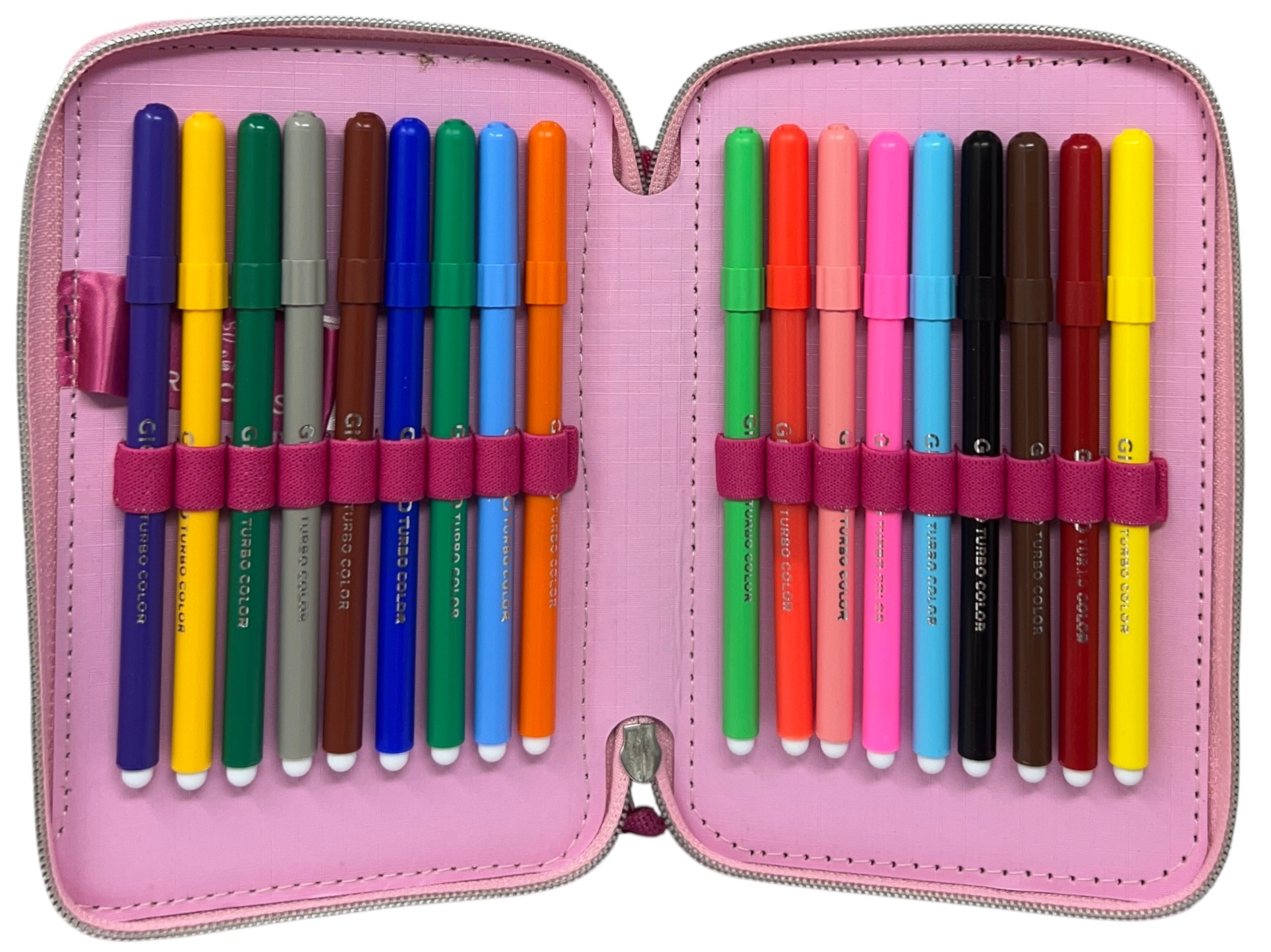 Astuccio Scuola Principesse DISNEY Multiscomparto 3 Zip Penna Papermate Pennarelli Giotto - Pr1192