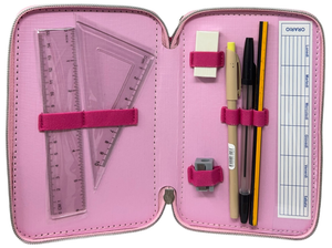 Astuccio Scuola Principesse DISNEY Multiscomparto 3 Zip Penna Papermate Pennarelli Giotto - Pr1192