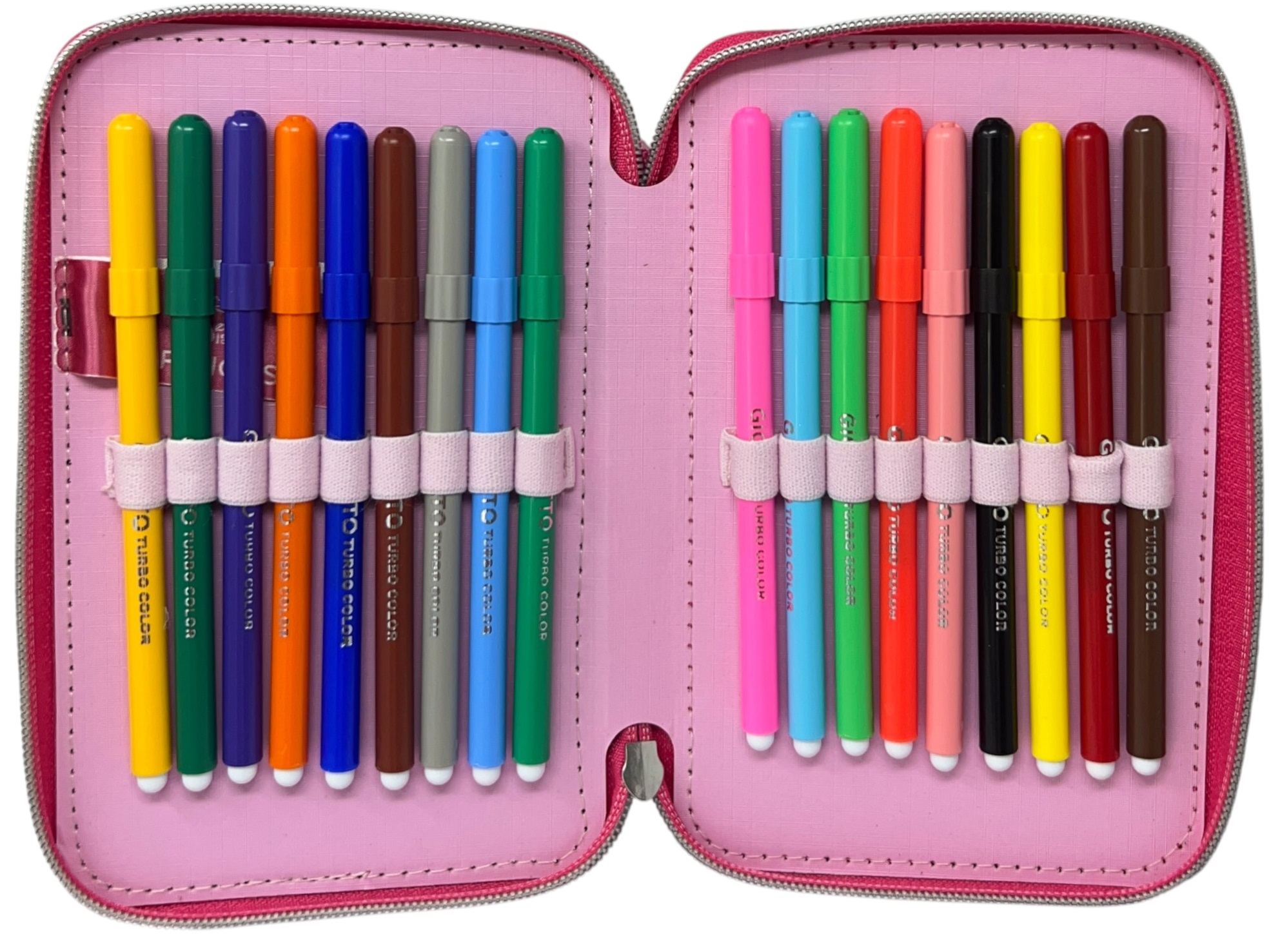 Astuccio Scuola Principesse DISNEY Multiscomparto 3 Zip Paillettes Reversibili Pennareli Giotto - Pr1225