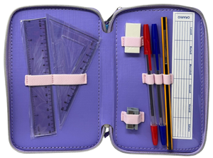 Astuccio Scuola Frozen DISNEY Multiscomparto 3 Zip Paillettes Reversibili Pennareli Giotto - Fr1225