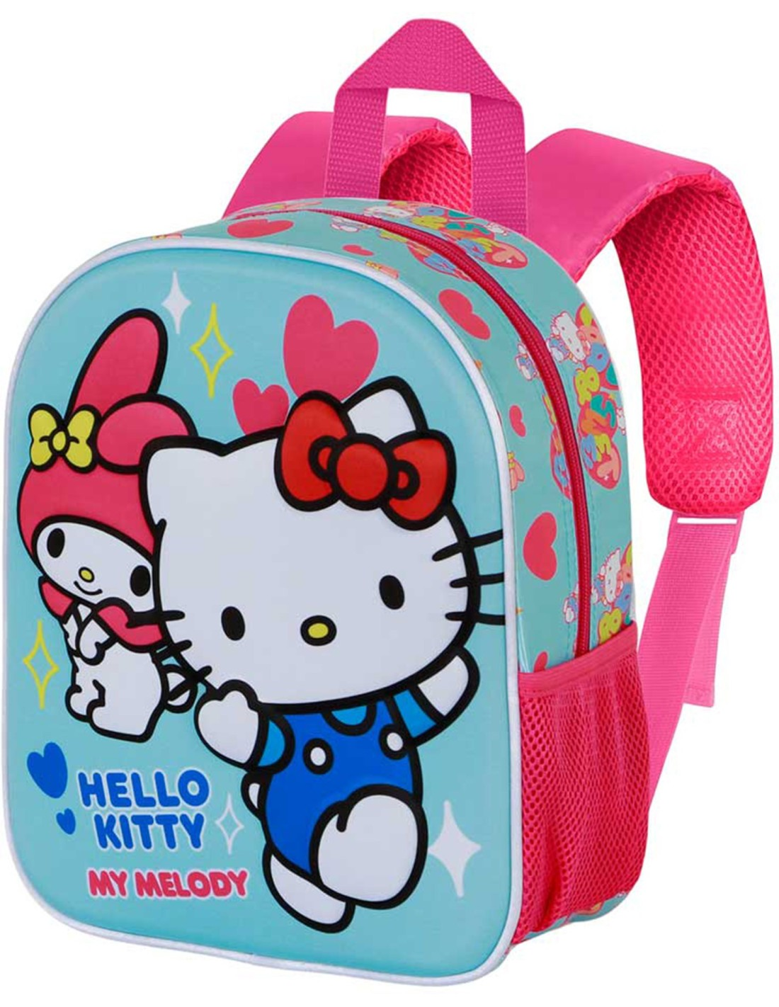 Zaino Asilo 3d Hello Kitty e My Melody Sanrio Borsa 31 CM per Scuola Materna O Tempo Libero - 08329