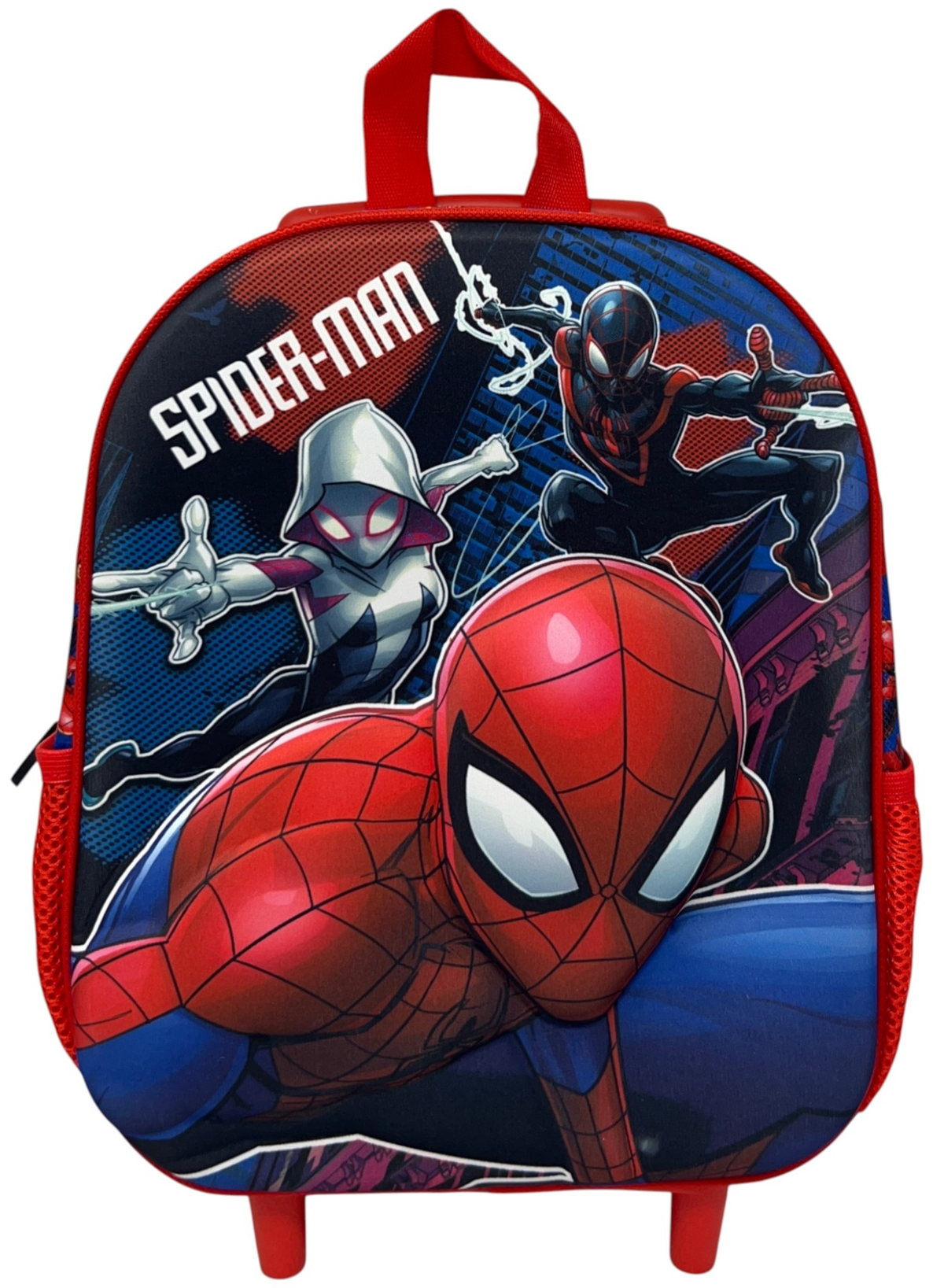Zaino Asilo Trolley 3d Spiderman MARVEL Borsa 34 CM con Carrello per Scuola Materna - 07465