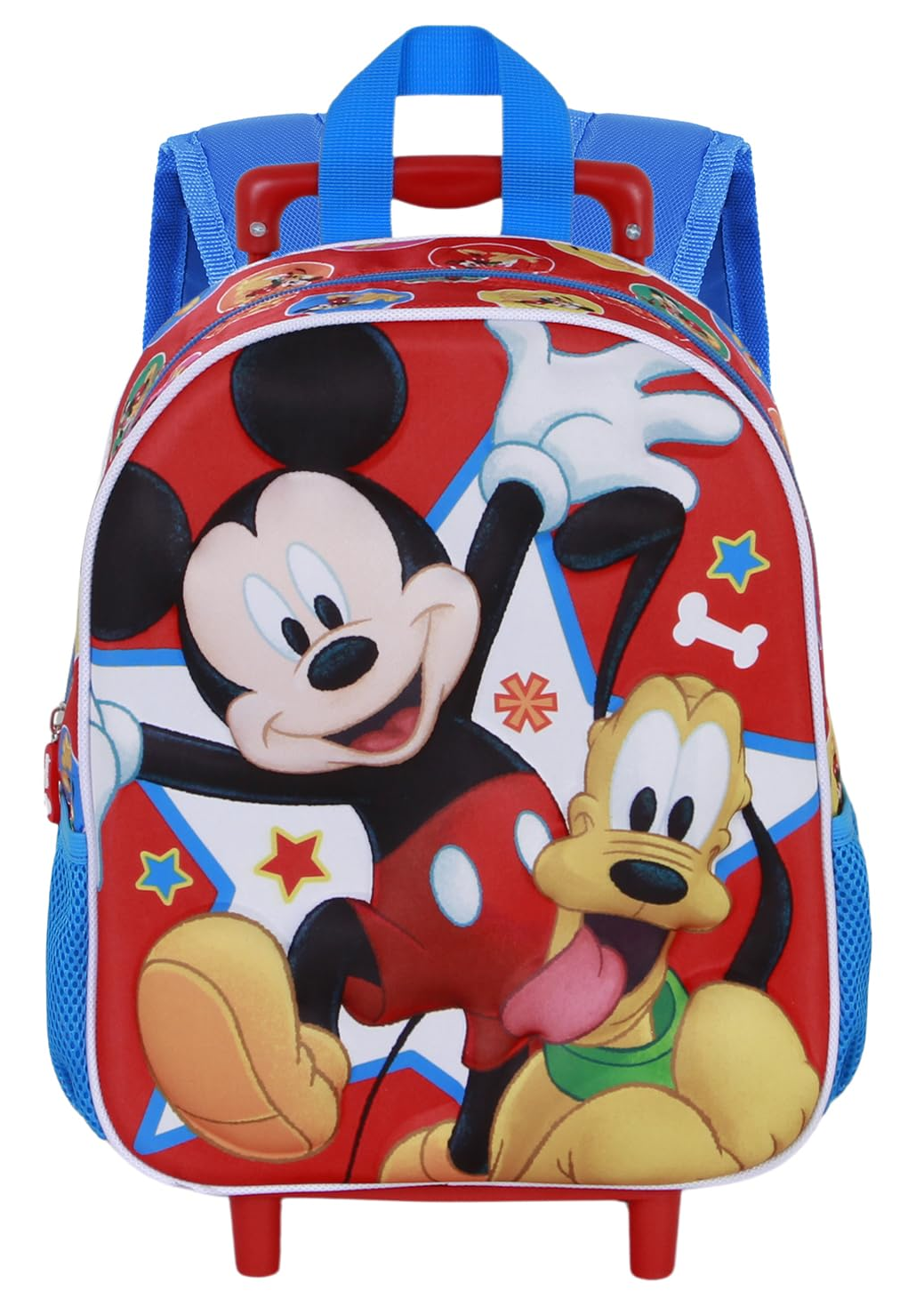 Zaino Asilo Trolley 3d Topolino e Pluto DISNEY Zainetto 34 CM con Carrello per Scuola Materna - 08449