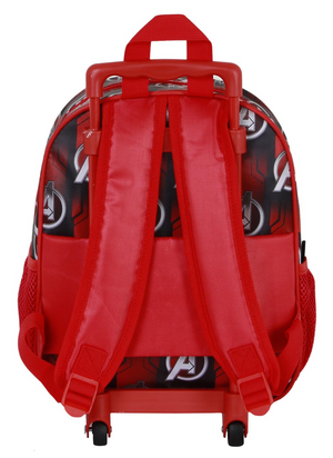 Zaino Asilo Trolley 3d Avengers MARVEL Zainetto 34 CM con Carrello per Scuola Materna - 08452