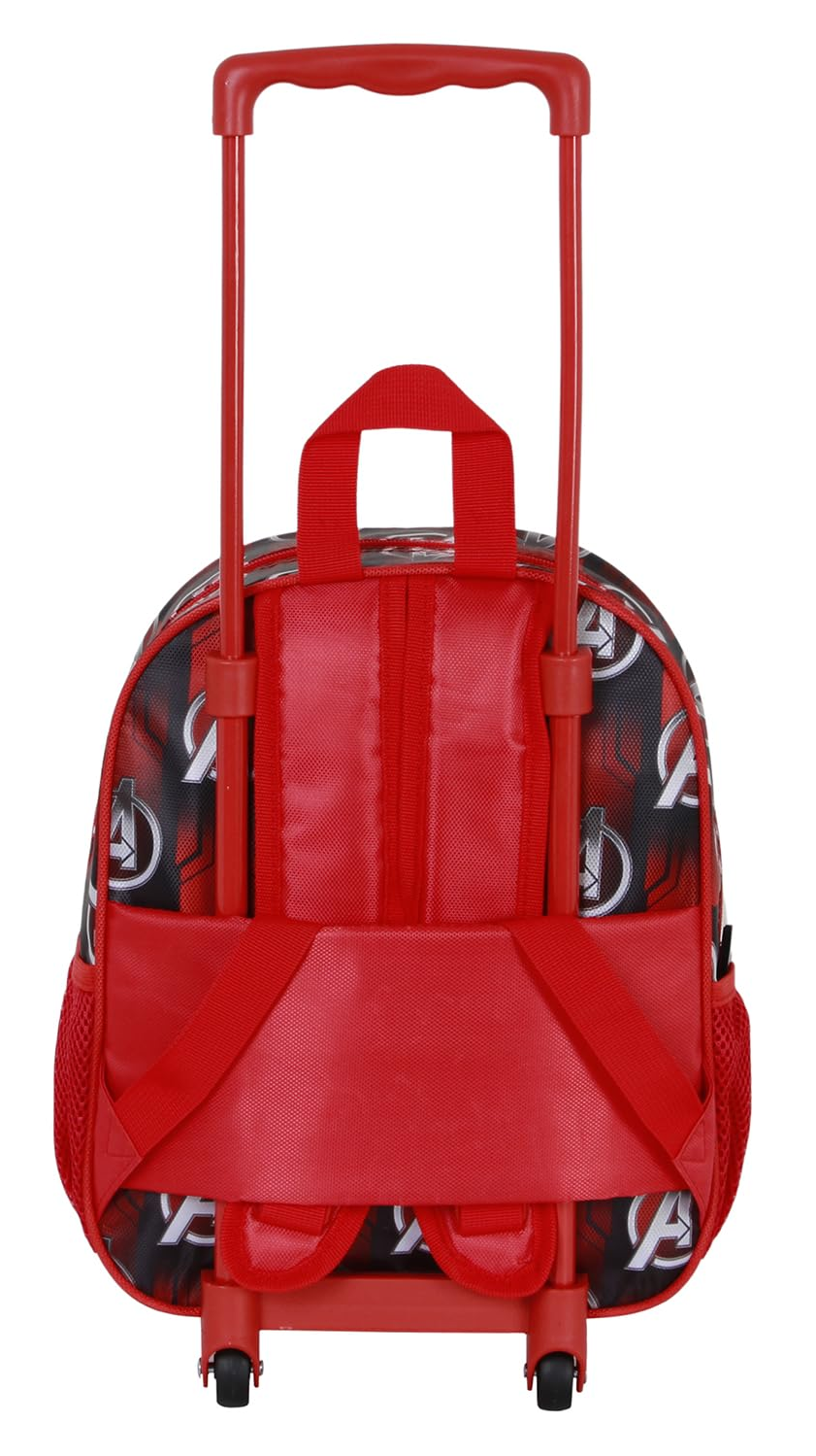 Zaino Asilo Trolley 3d Avengers MARVEL Zainetto 34 CM con Carrello per Scuola Materna - 08452