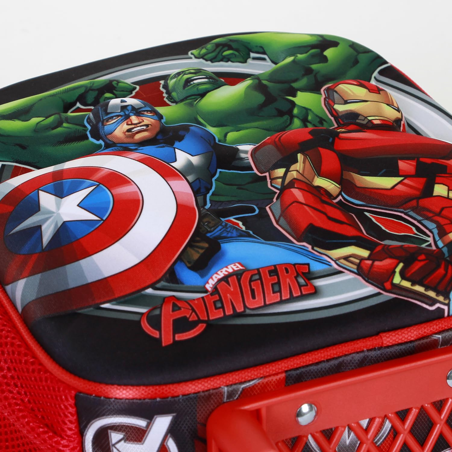 Zaino Asilo Trolley 3d Avengers MARVEL Zainetto 34 CM con Carrello per Scuola Materna - 08452