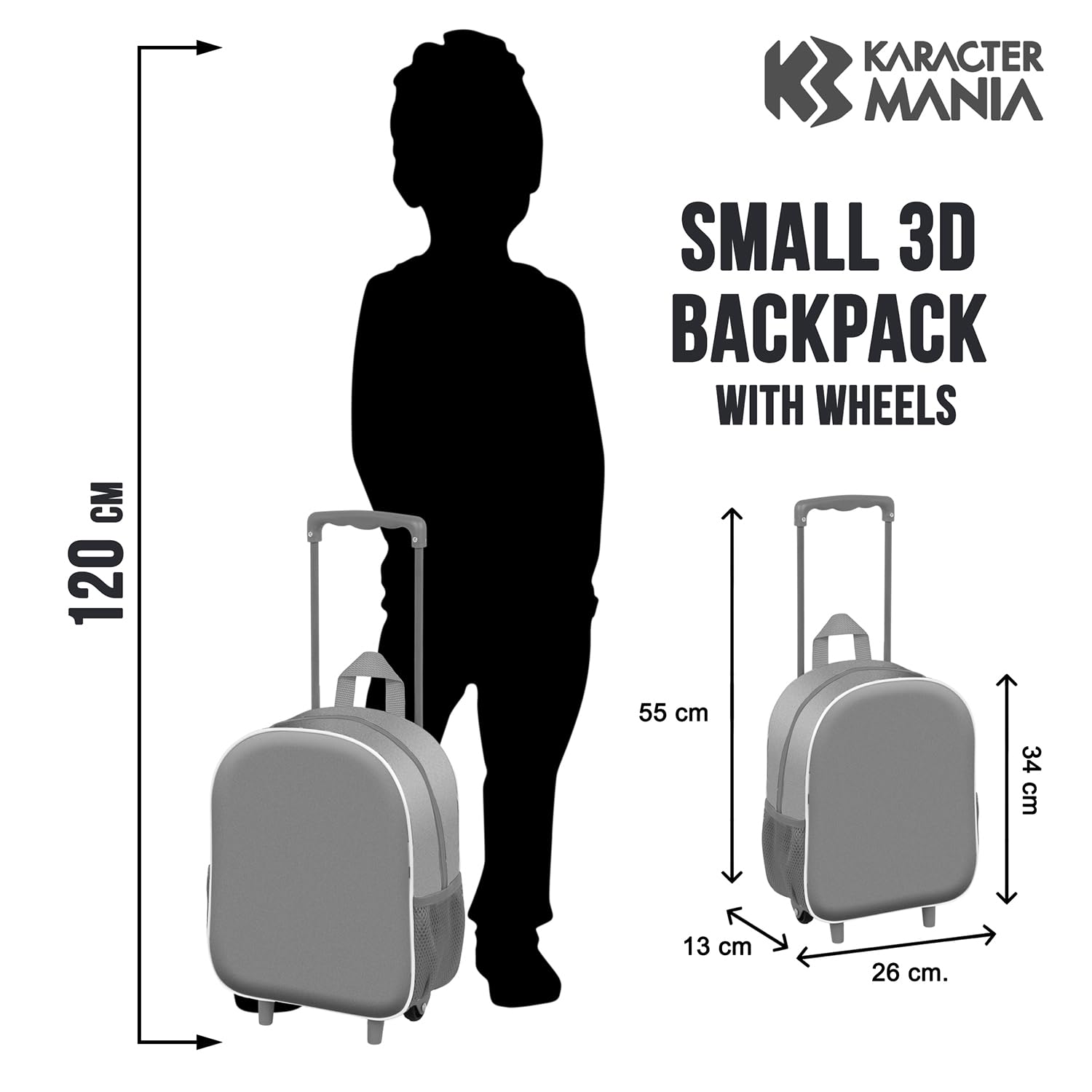 Zaino Asilo Trolley 3d Avengers MARVEL Zainetto 34 CM con Carrello per Scuola Materna - 08452
