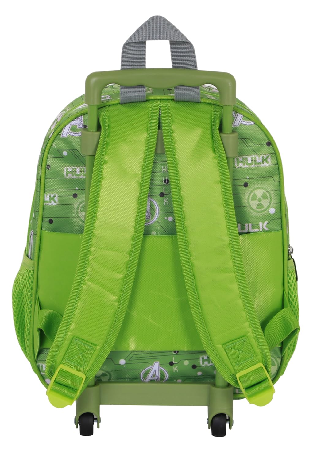 Zaino Asilo Trolley 3d Hulk MARVEL Zainetto 34 CM con Carrello per Scuola Materna - 08486