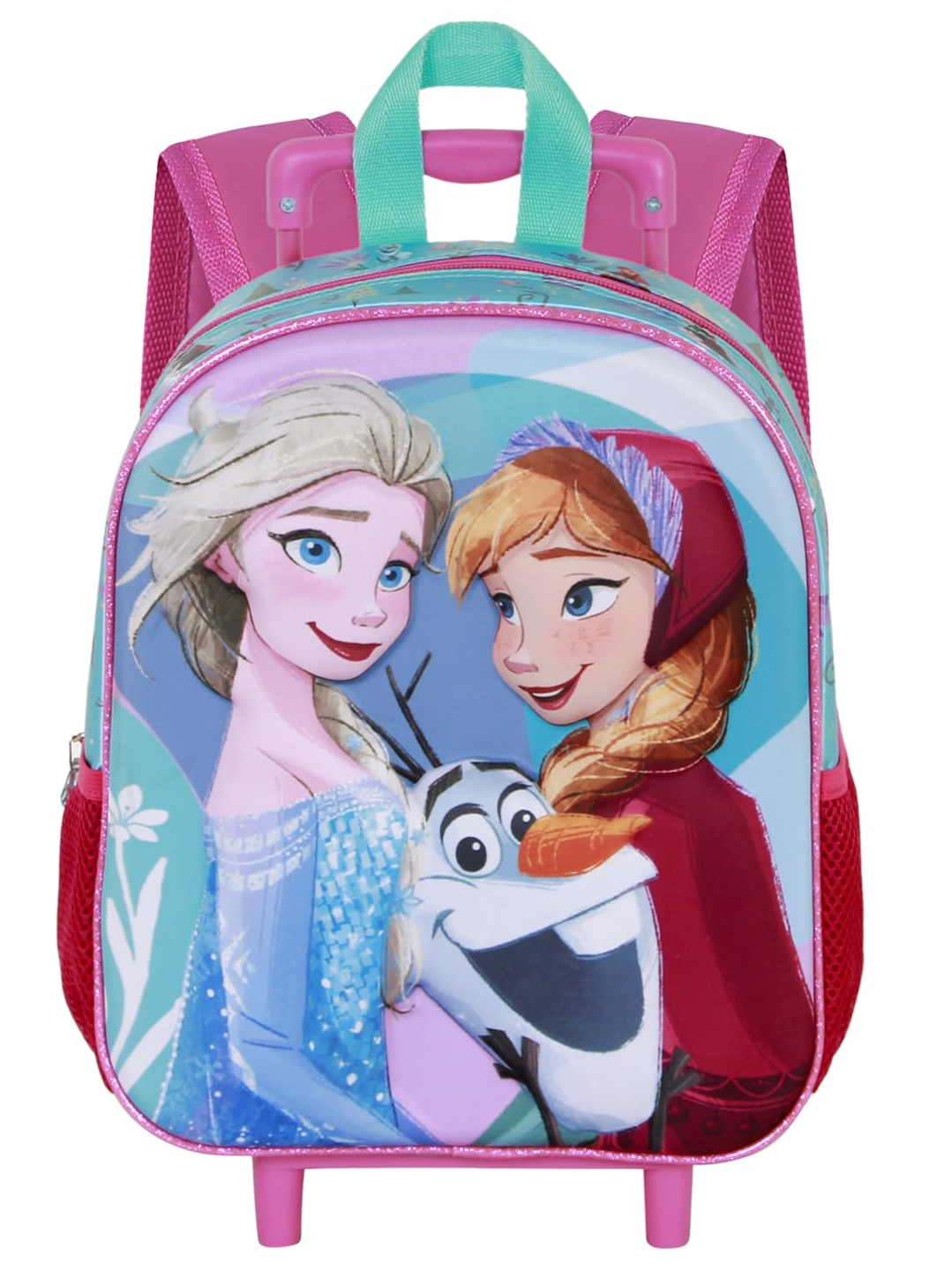 Zaino Asilo Trolley 3d Frozen DISNEY Zainetto 34 CM con Carrello per Scuola Materna - 08490