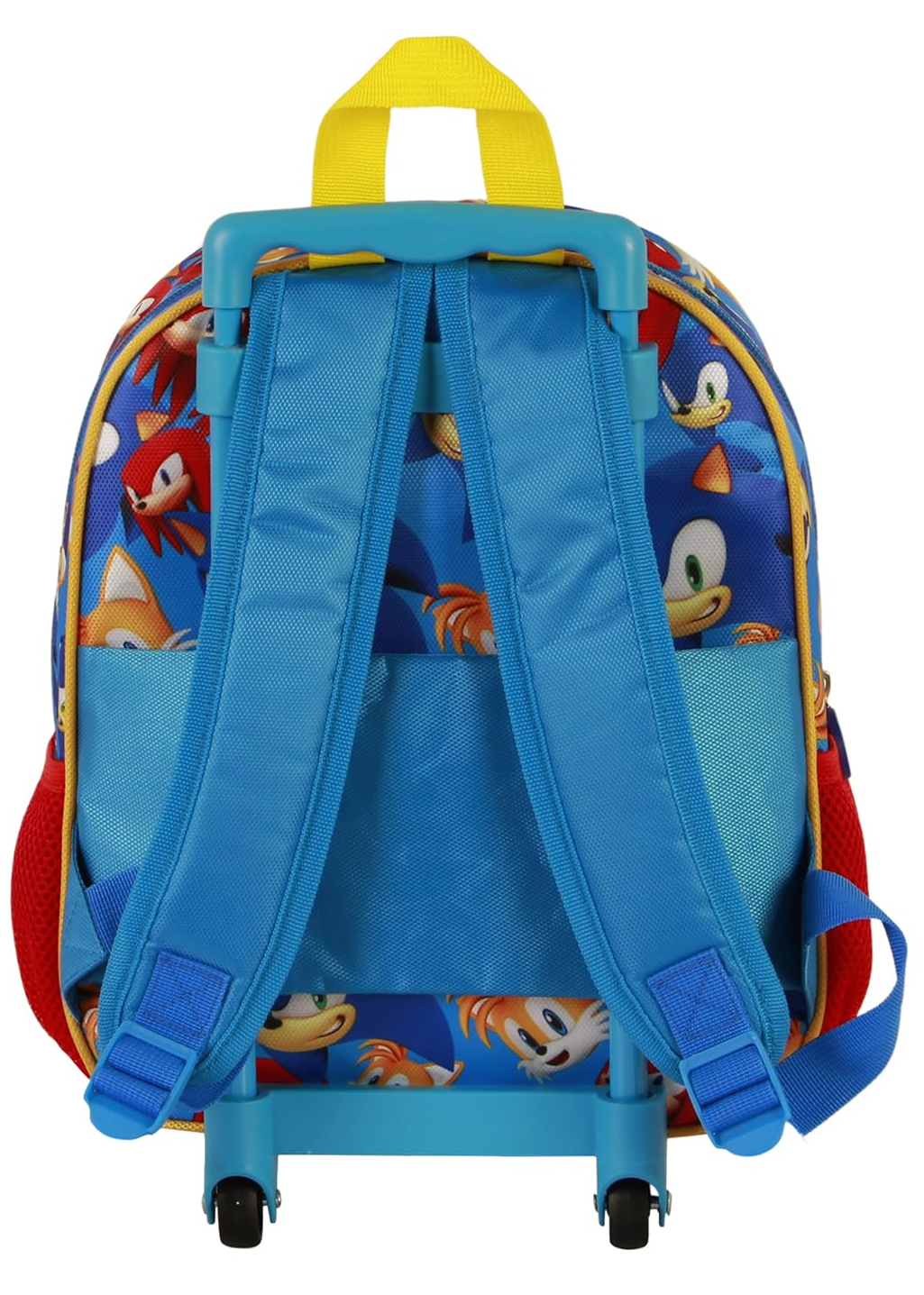 Zaino Asilo Trolley 3d Sonic Zainetto 34 CM con Carrello per Scuola Materna - 08502