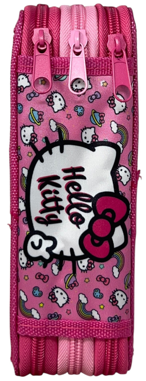 Astuccio 3 Zip Scuola Hello Kitty Multiscomparto Portacolori Giotto - 1004e4230