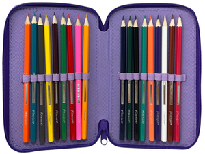 Astuccio 3 Zip Scuola Kuromi Multiscomparto Portacolori Giotto - 1004e4251