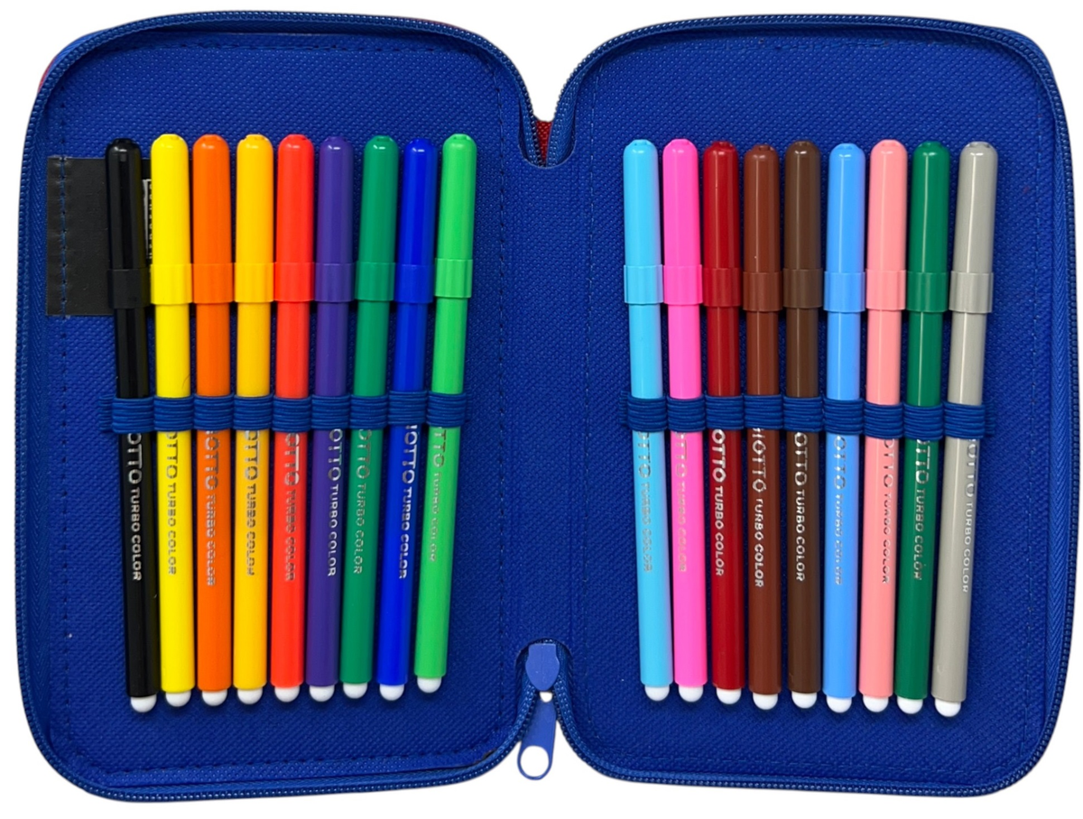Astuccio 3 Zip Scuola Sonic Multiscomparto Portacolori Giotto - 1004e4236