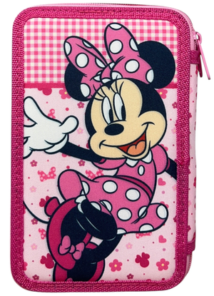 Astuccio Multiscomparto Minnie DISNEY 3 Zip per la Scuola Portacolori Giotto - 000565225