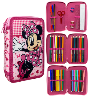 Astuccio Multiscomparto Minnie DISNEY 3 Zip per la Scuola Portacolori Giotto - 000565225