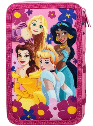 Astuccio Multiscomparto Principesse DISNEY 3 Zip per la Scuola Portacolori Giotto - 000565227