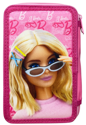 Astuccio Multiscomparto Barbie Mattel 3 Zip per la Scuola Portacolori Giotto - Bar36-5415