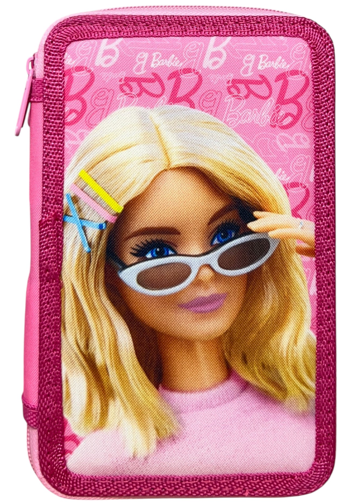 Astuccio Multiscomparto Barbie Mattel 3 Zip per la Scuola Portacolori Giotto - Bar36-5415
