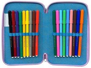 Astuccio Multiscomparto Frozen DISNEY 3 Zip per la Scuola Portacolori Giotto - 000565226
