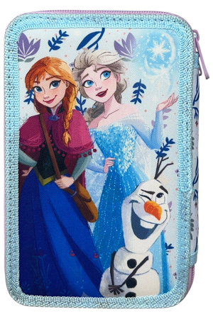 Astuccio Multiscomparto Frozen DISNEY 3 Zip per la Scuola Portacolori Giotto - 000565226