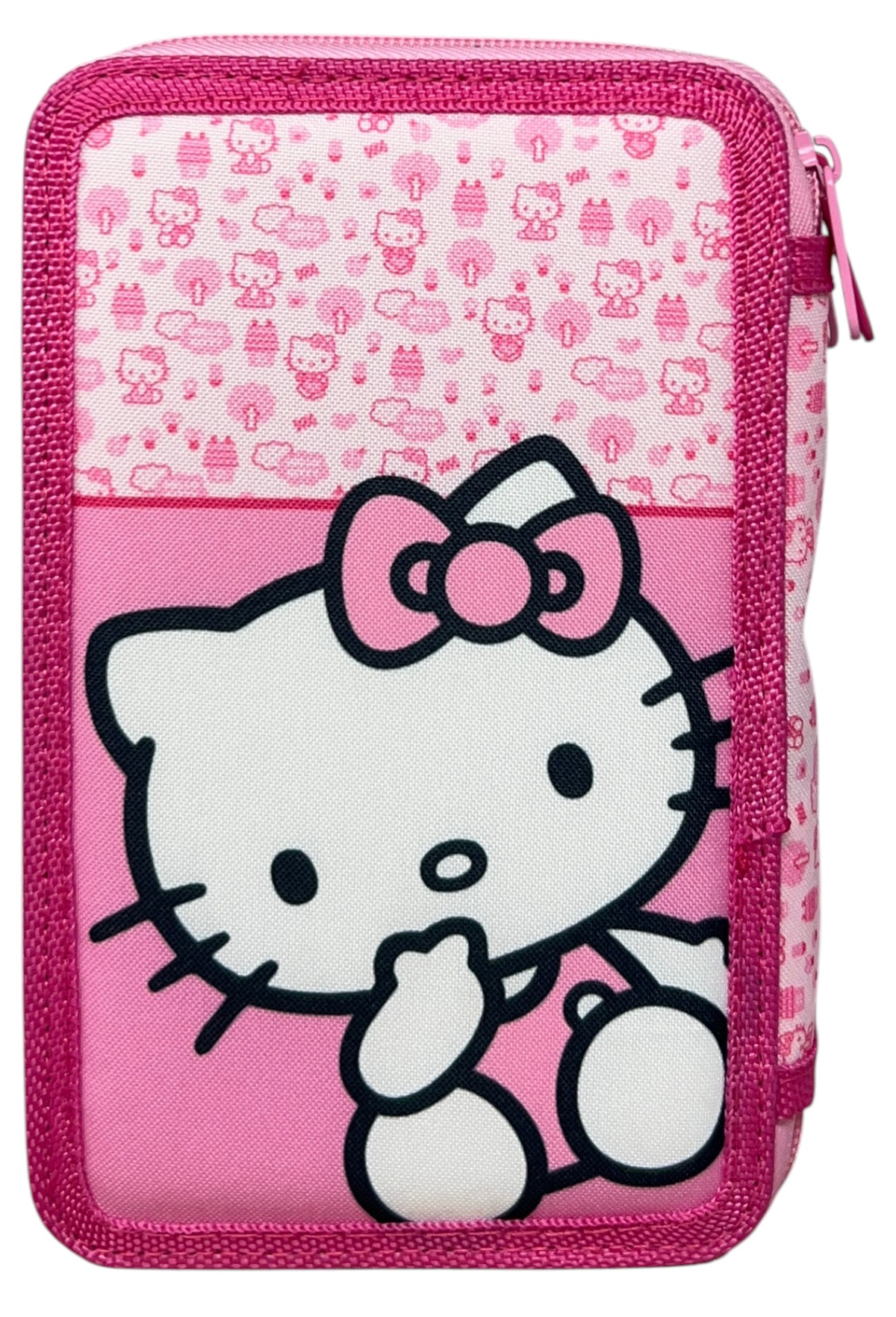 Astuccio Multiscomparto Hello Kitty Sanrio 3 Zip per la Scuola Portacolori Giotto - Hk36-5414