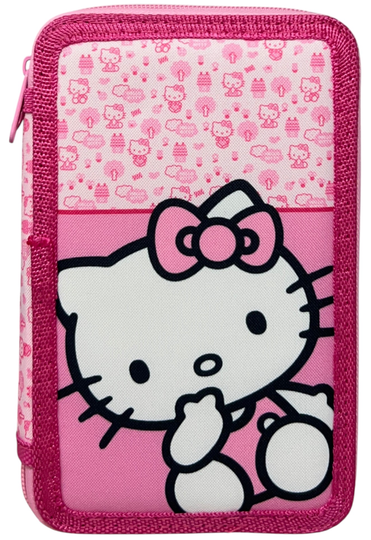 Astuccio Multiscomparto Hello Kitty Sanrio 3 Zip per la Scuola Portacolori Giotto - Hk36-5414