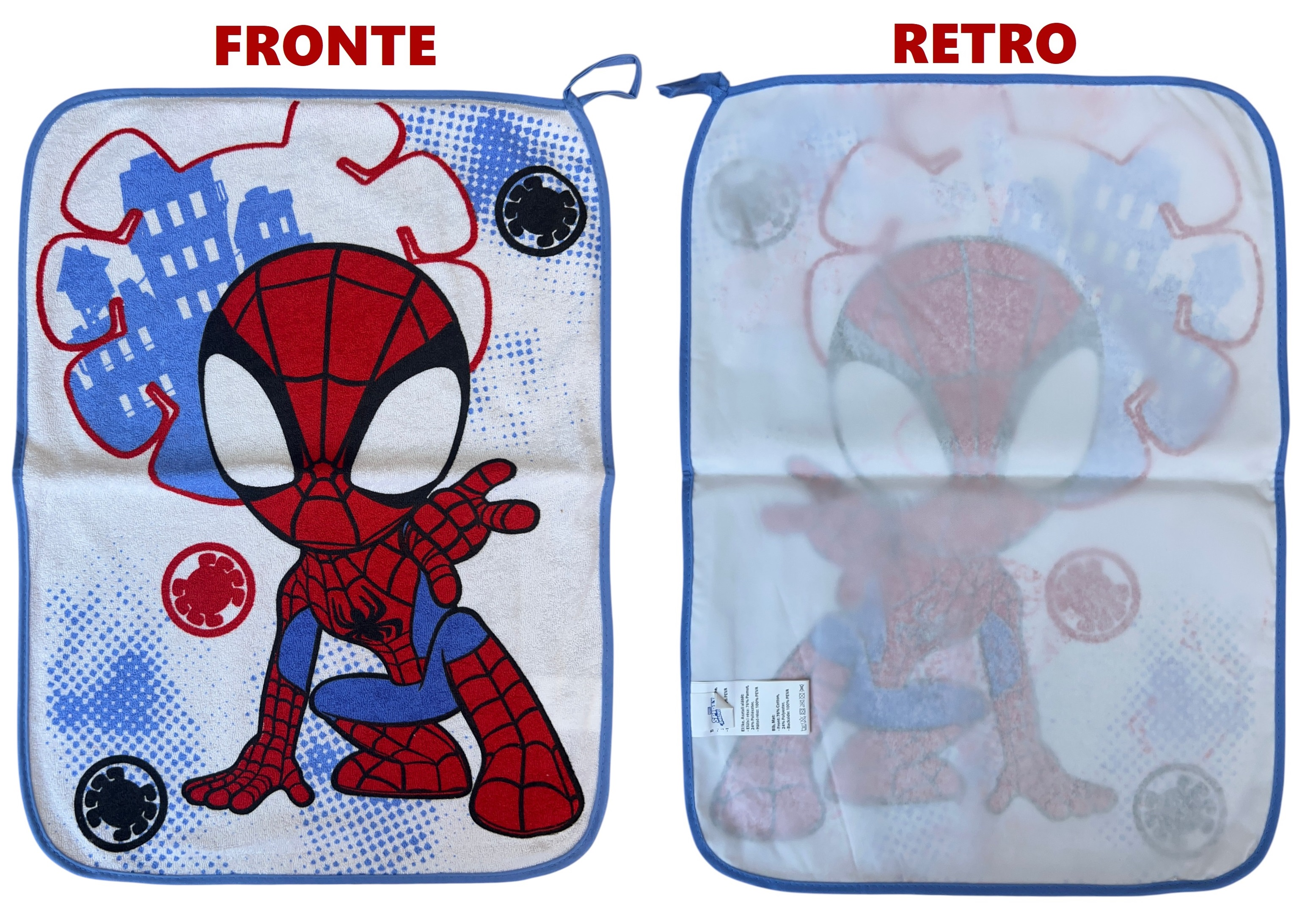 Set Asilo 3 Pezzi Spidey MARVEL Bavetta con Elastico Tovaglietta Sacca - Spm_2