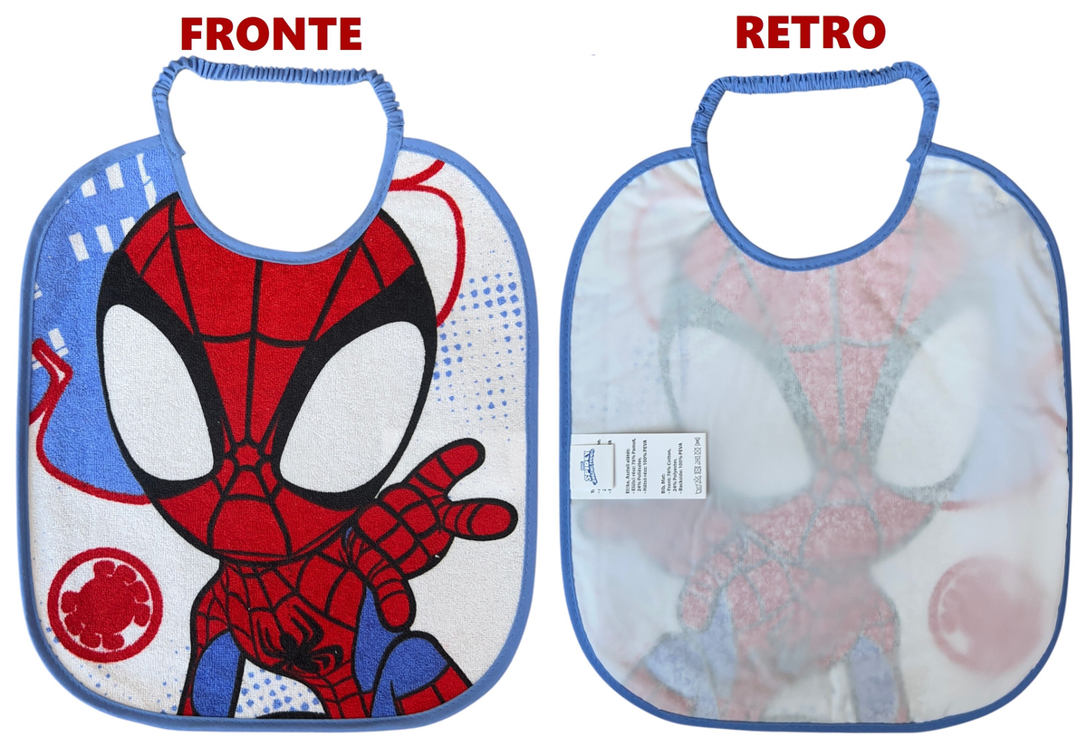 Set Asilo 3 Pezzi Spidey MARVEL Bavetta con Elastico Tovaglietta Sacca - Spm_2