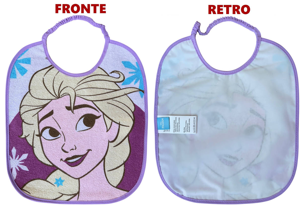 Set Asilo 3 Pezzi Frozen DISNEY Bavetta con Elastico Tovaglietta Sacca - Fro-1