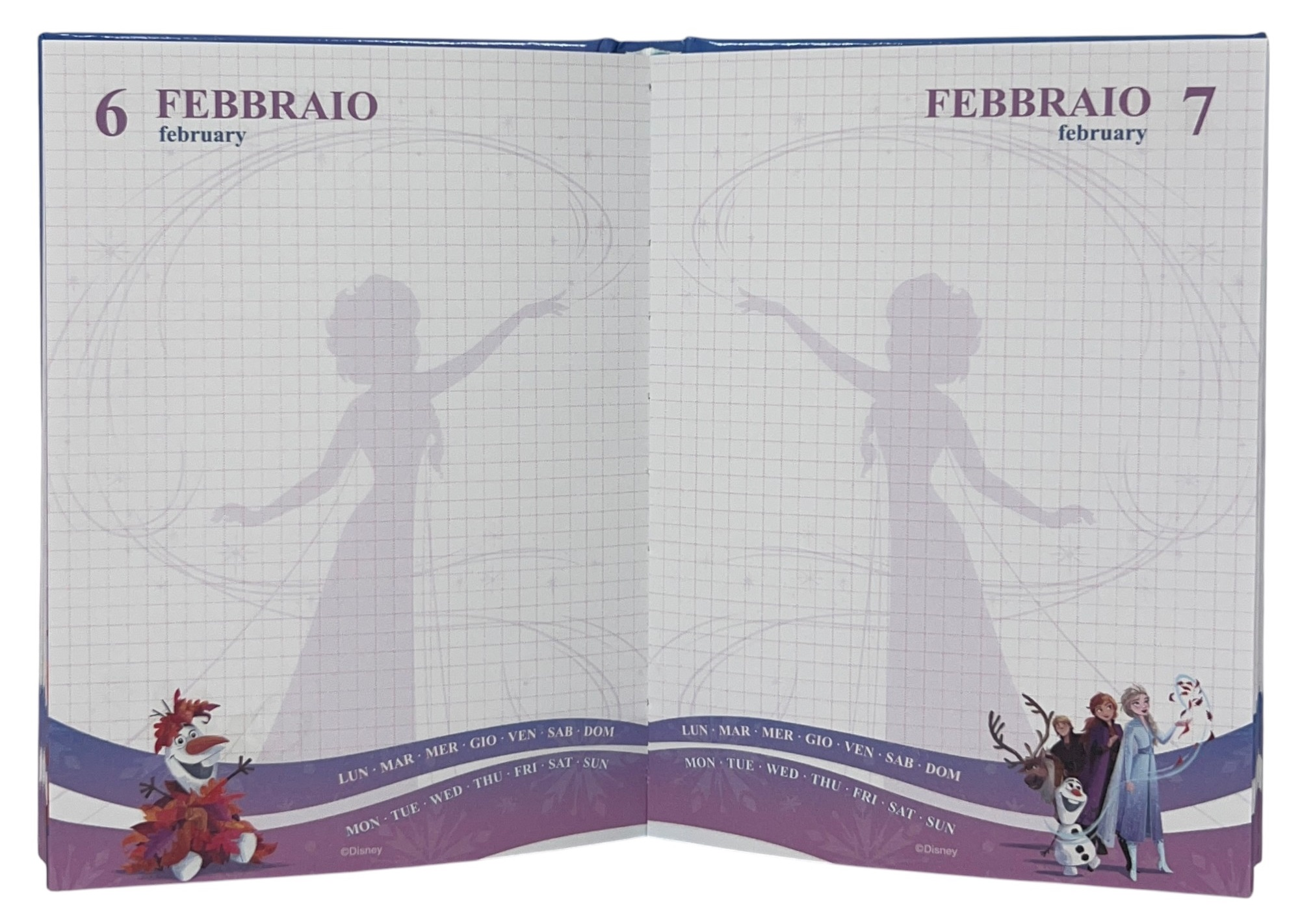 Diario Frozen DISNEY Agenda 10 Mesi Scuola Elementare Media - Fr1200